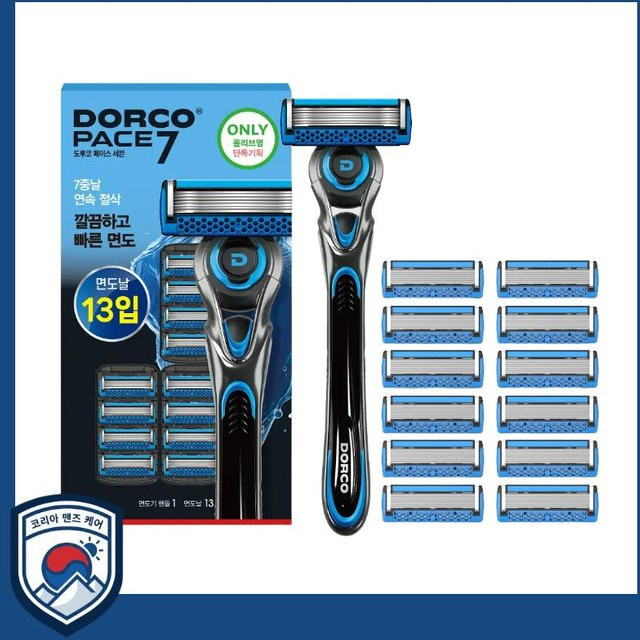 DORCO PACE7 Rasierer-Set, 7-Klingen, Blue, Unisex - Bild 1