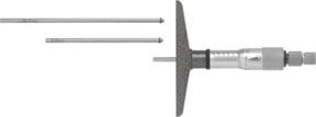 Helios-Preisser Tiefenmessschraube mit auswechselbarem Einsatz, Messgenauigkeit 0,01 mm, Farbe Silber, B/T/H: 100 x 100 mm - Bild 1