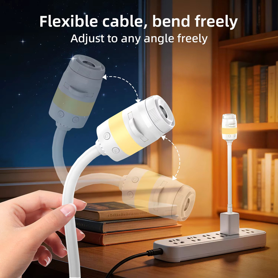 AUSYLE 2-in-1 USB Auto-Ambientelicht mit Projektionsfunktion in Weiß - Bild 4