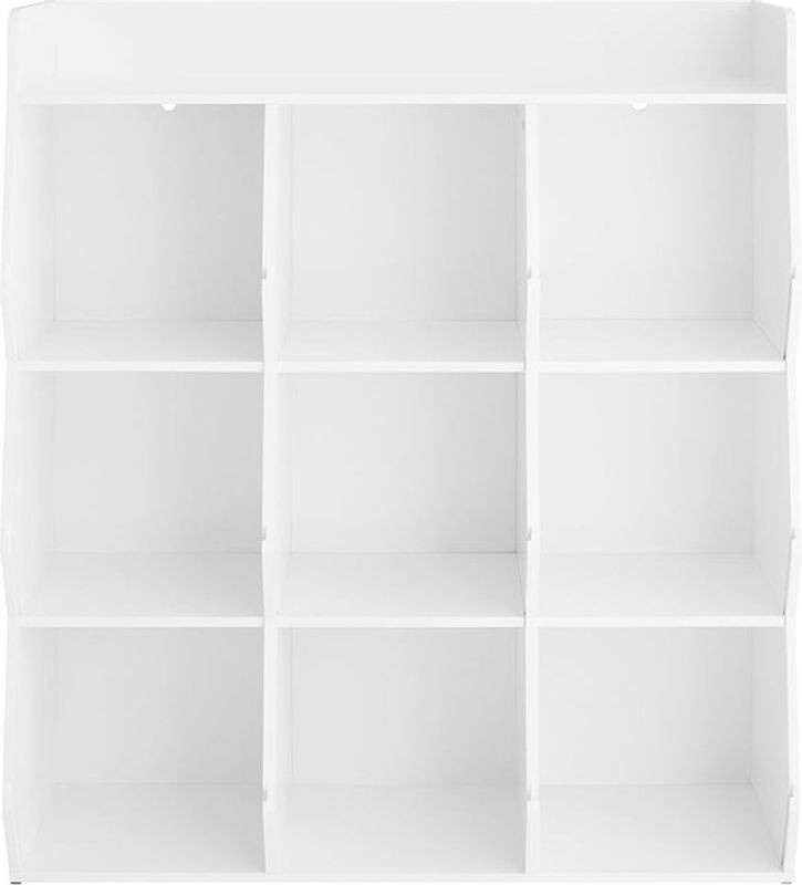 SoBuy Kinderregal mit 9 Fächern in Weiß, modern und freistehend, B/T/H: 95 x 34 x 105 cm - Bild 1