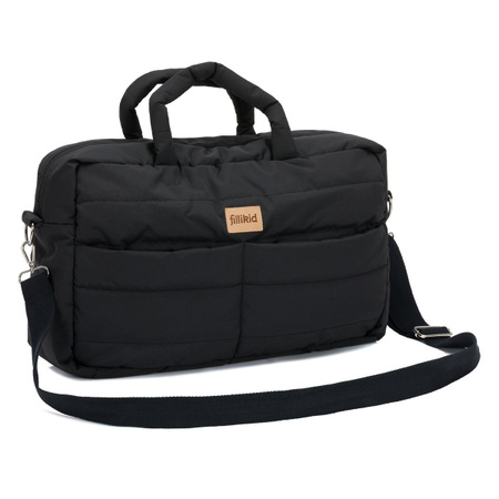 Fillikid Wickeltasche Toulouse mit Wickelauflage und Fächern in Schwarz
