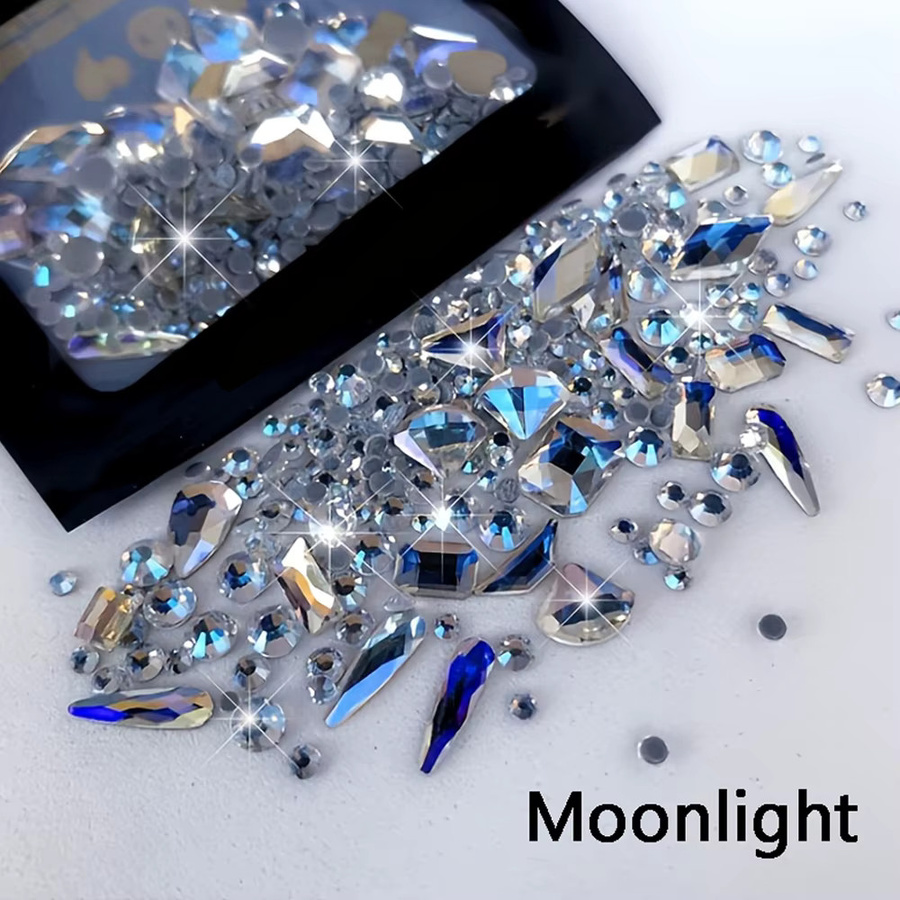 MAFANAILS Nagel-Strass-Charms, 150 Stück, Gold/Aurora Moonlight, Glänzend - Bild 3