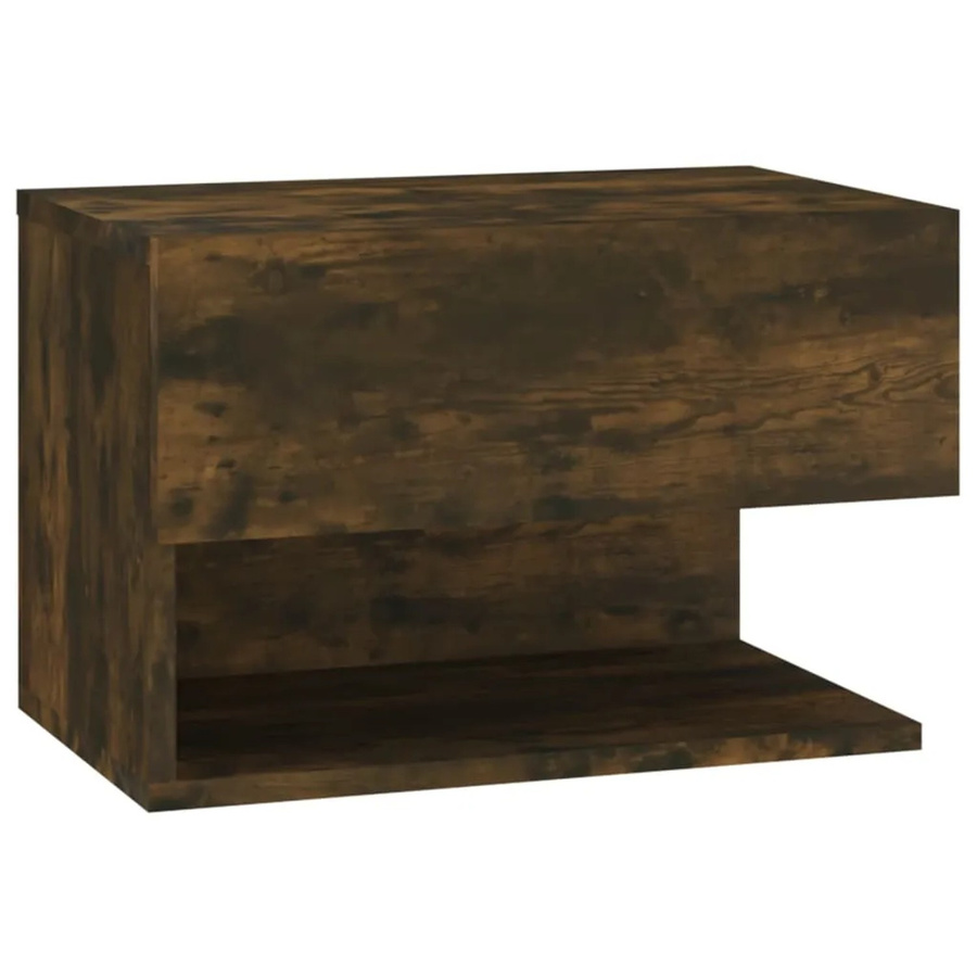 vidaXL Wand-Nachttisch Modell 4 aus Holzwerkstoff in Räuchereiche, Braun, B/T/H: 30,0 x 29,5 x 29,5 cm - Bild 2
