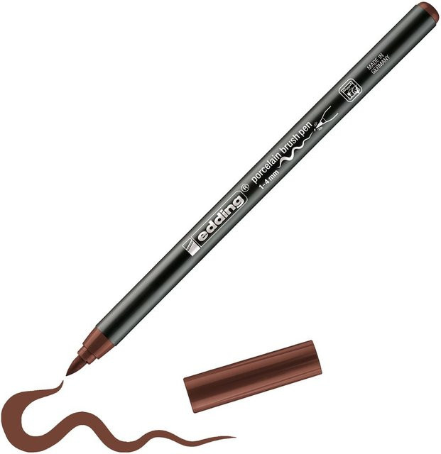 edding 4200 Porzellan-Brushpen in Braun - Bild 1