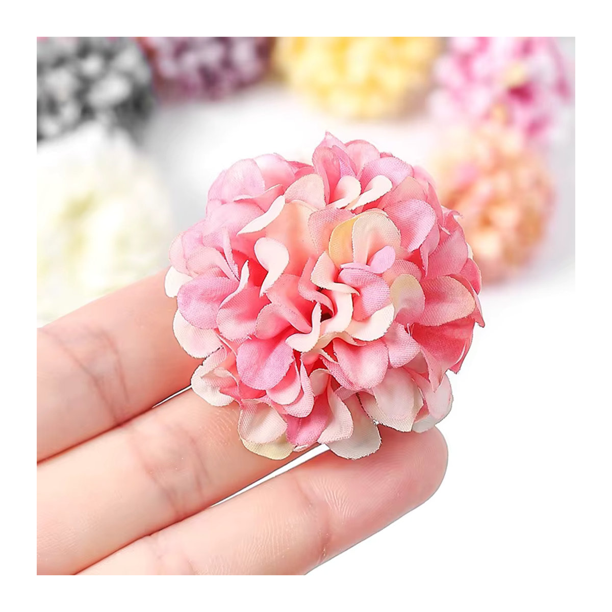 10 oder 20 Stück künstliche Pfingstrosen-Blütenköpfe aus Textil in Rosa und Mehrfarbig für deine Heimdekoration, Hochzeitsdekoration und Bastelprojekte - Bild 5