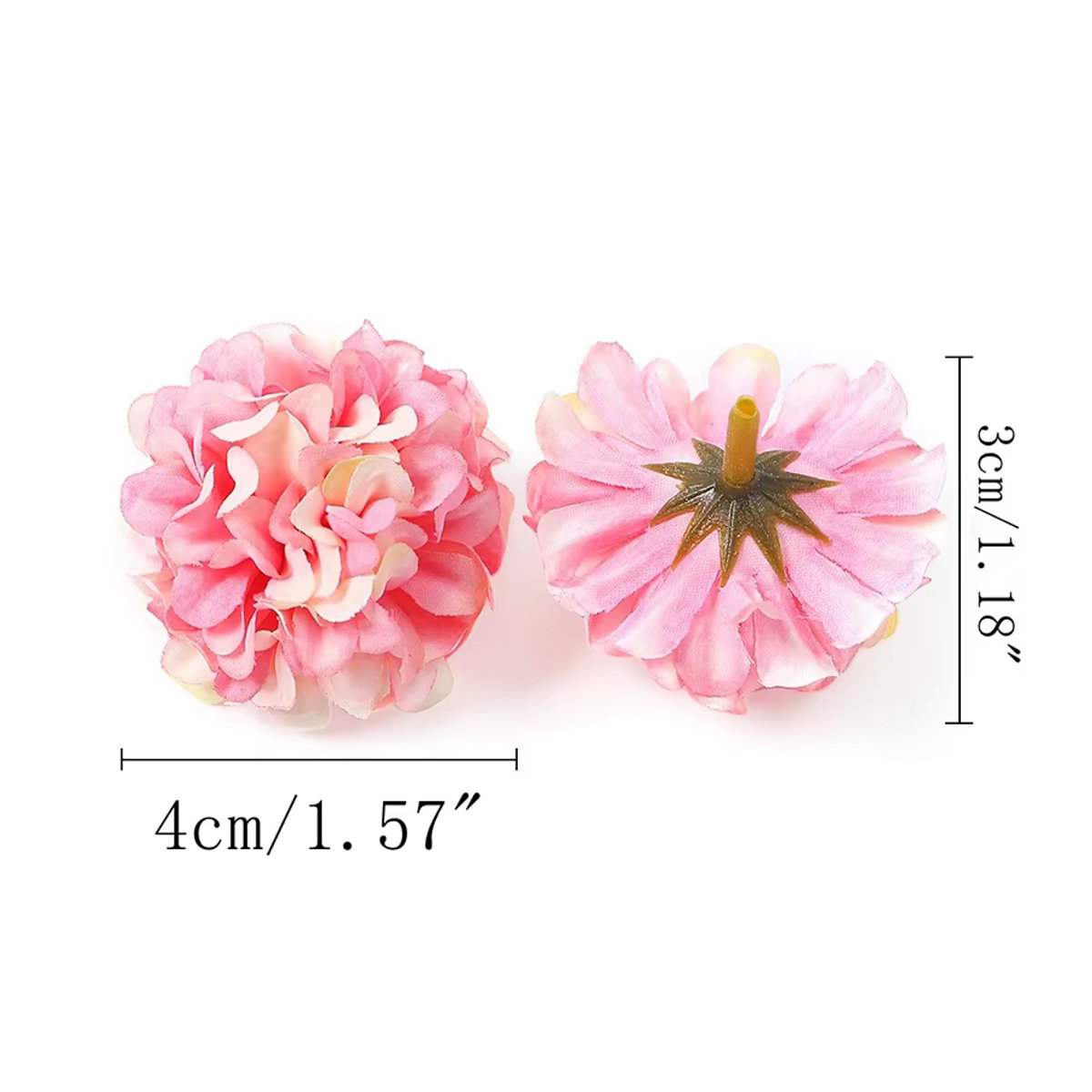 10 oder 20 Stück künstliche Pfingstrosen-Blütenköpfe aus Textil in Rosa und Mehrfarbig für deine Heimdekoration, Hochzeitsdekoration und Bastelprojekte - Bild 6
