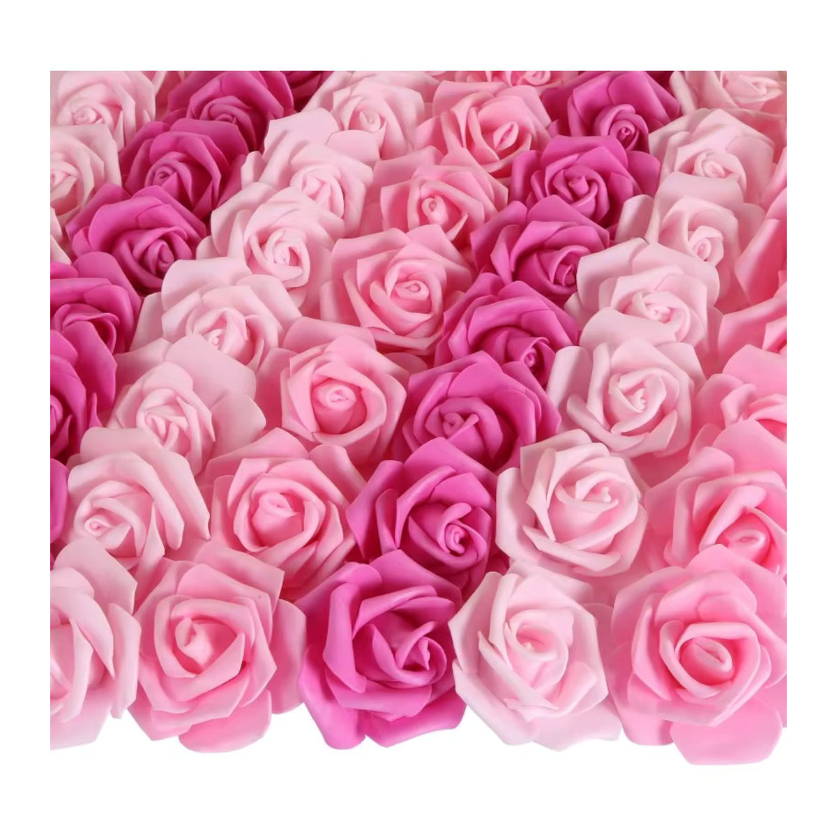 10 oder 20 Stück künstliche Rosenblüten aus Kunststoff in Weiß und Rosa für deine Dekoration bei Hochzeiten, Weihnachten oder Halloween - Bild 2