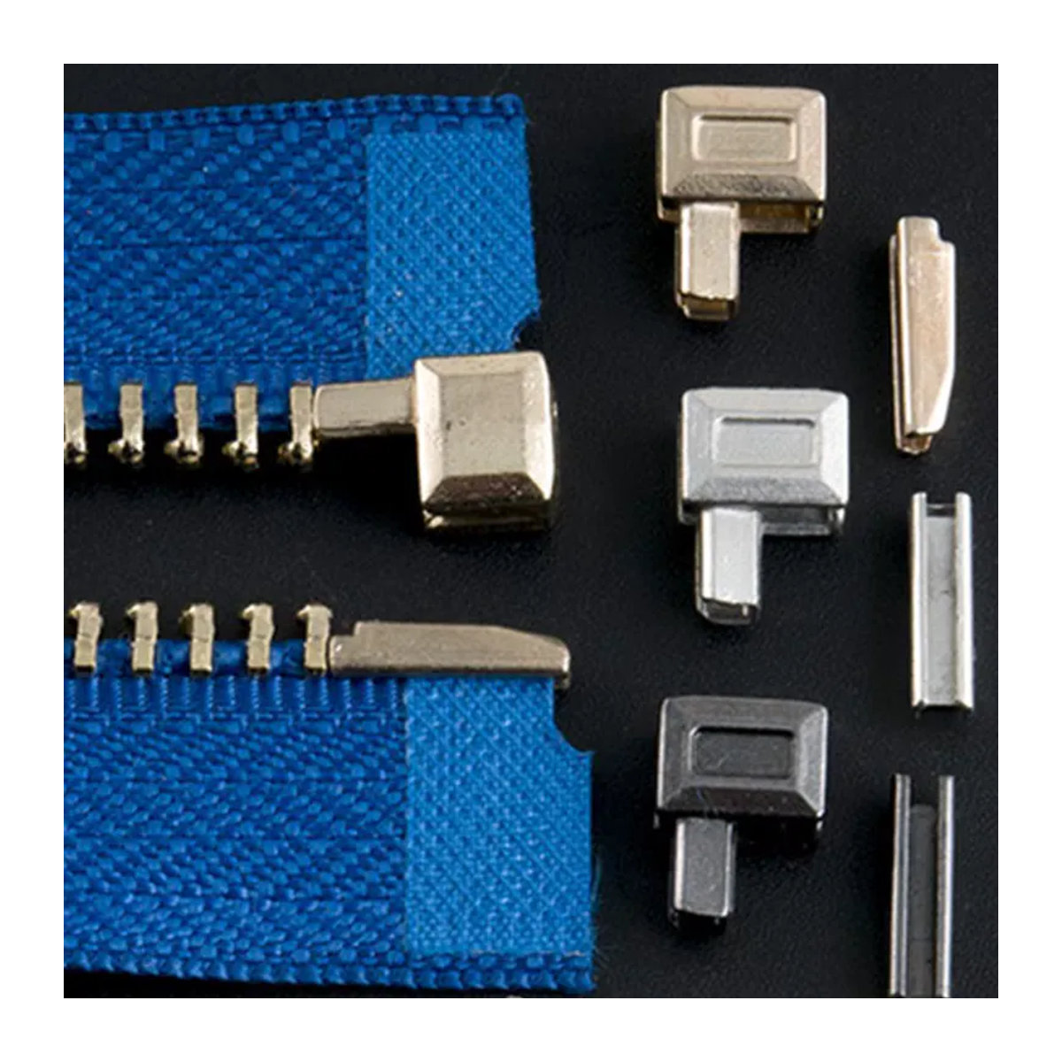 10 Paar Reißverschluss Stopper aus Legierung für DIY Reparaturen und Näbzubehör in Schwarz, Silber, Gold und Bunt - Bild 2