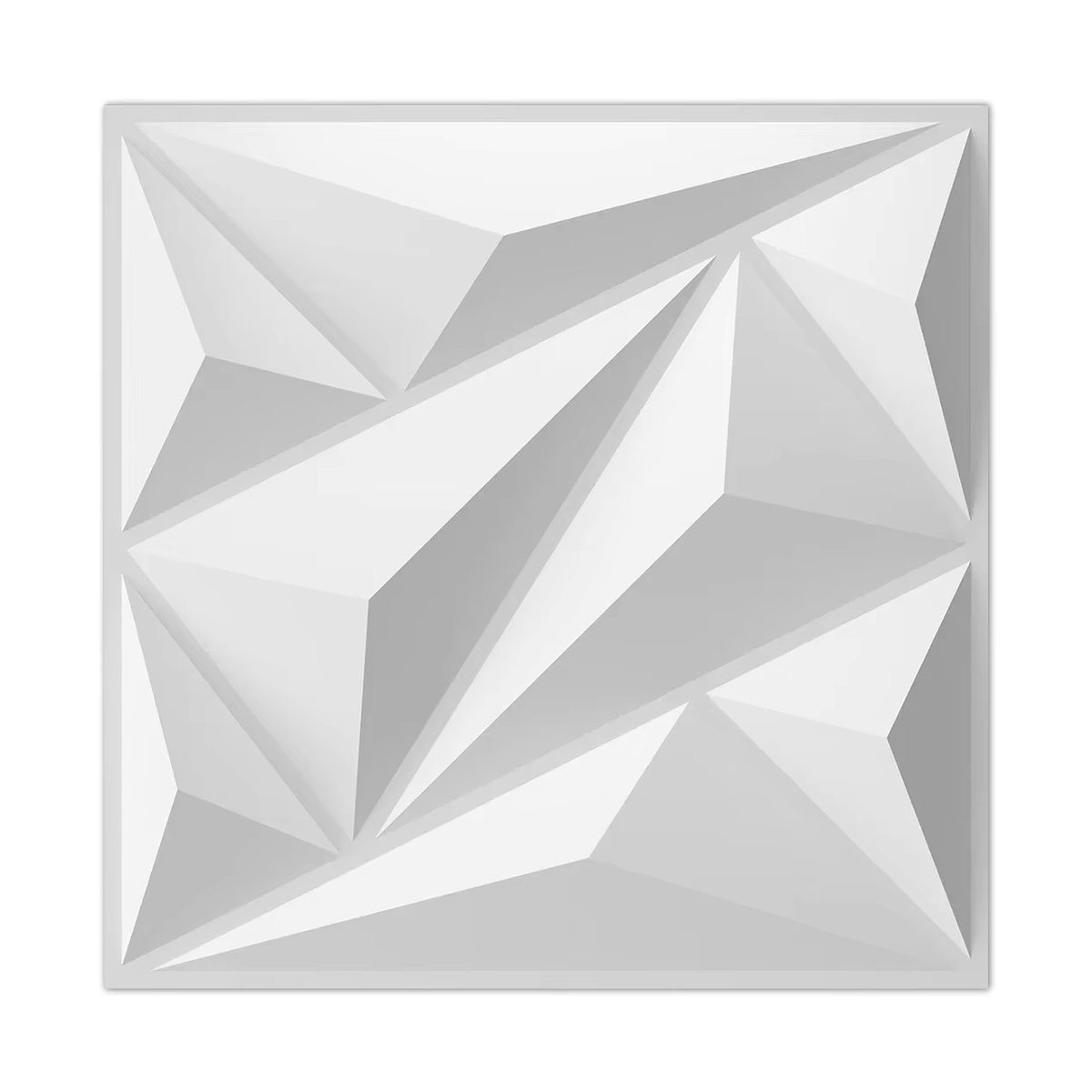 10 Stück 3D-Wandplatten aus PVC in Schwarz, quadratisch mit geometrischem Design, B/B: 30 x 30 cm - Bild 2