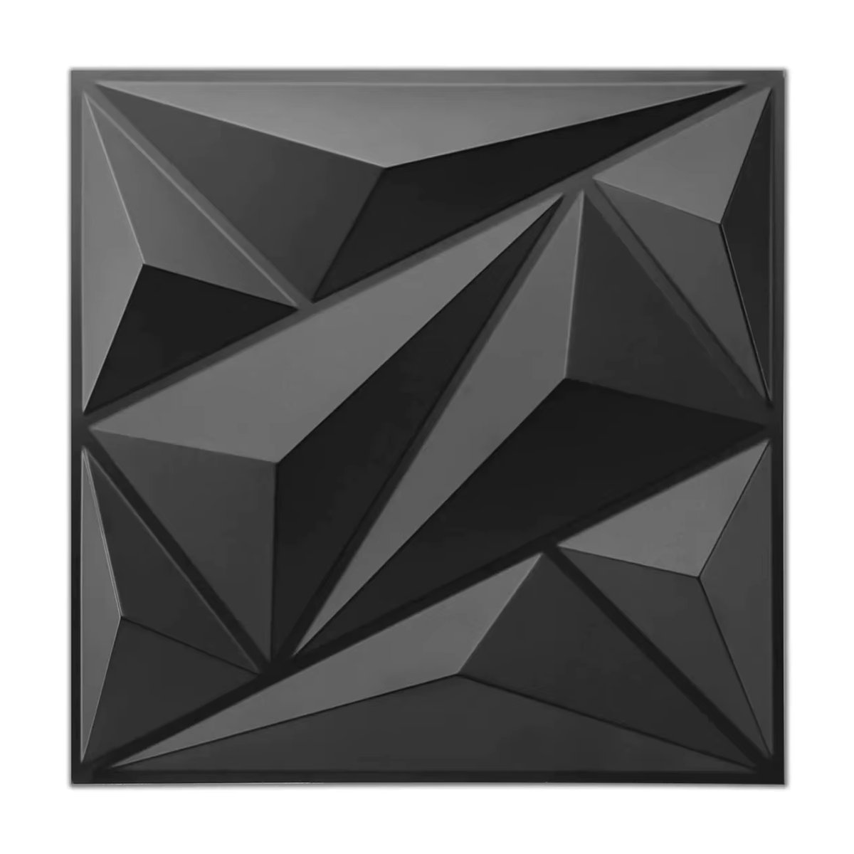 10 Stück 3D-Wandplatten aus PVC in Schwarz, quadratisch mit geometrischem Design, B/B: 30 x 30 cm - Bild 6
