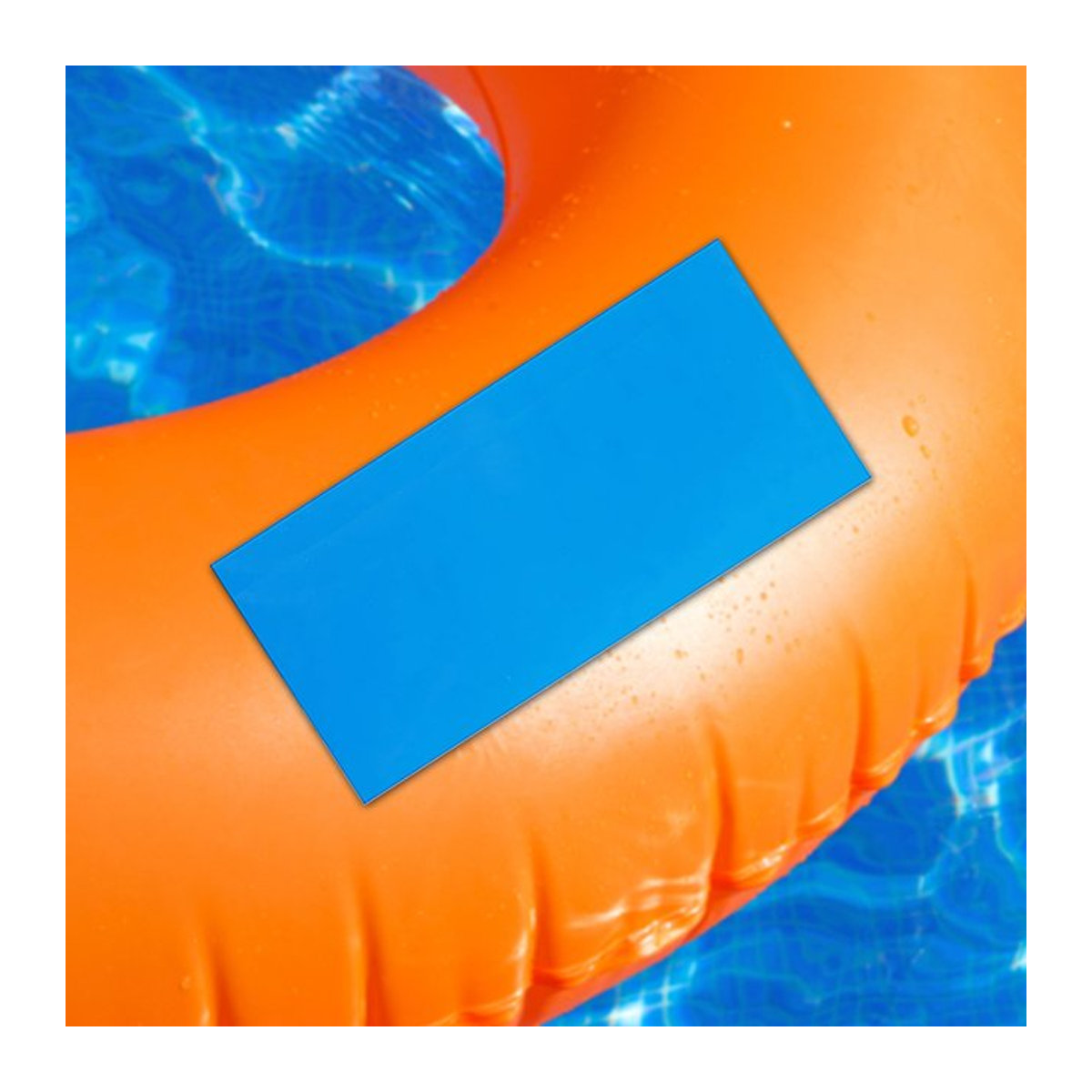 10 Stück APWIKOGER Schwimmbad-Patch selbstklebend aus Kunststoff in Blau zur Unterwasser-Reparatur und als multifunktionales Schlauchboot-Zubehör - Bild 1