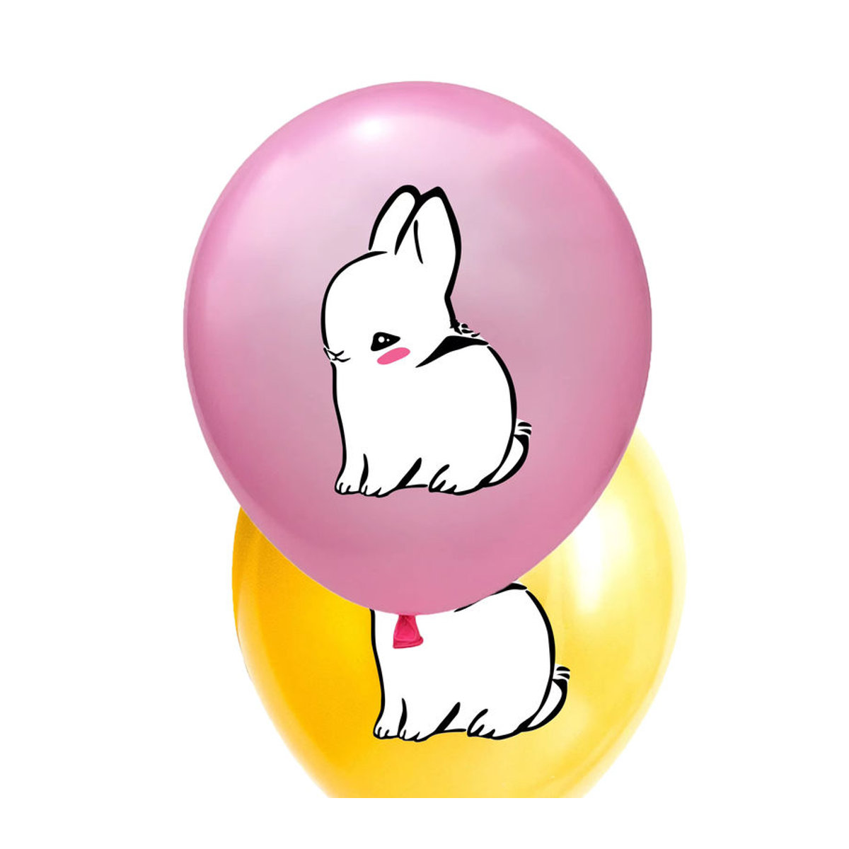 10 Stück EACH PARTY Latex Ballons mit Osterei und Kaninchen Motiv in Mehrfarbig, Durchmesser: 30,48 cm - Bild 2