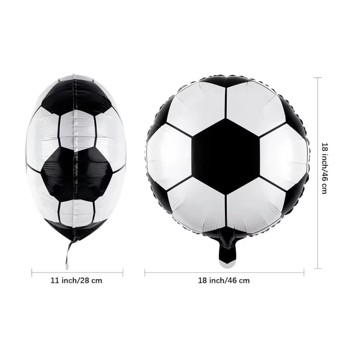 10 Stück Fußballballons von Hot Toys in Weiß, 45,72 cm Durchmesser, ideale Partydekoration für deinen Fußball-Geburtstag - Bild 2