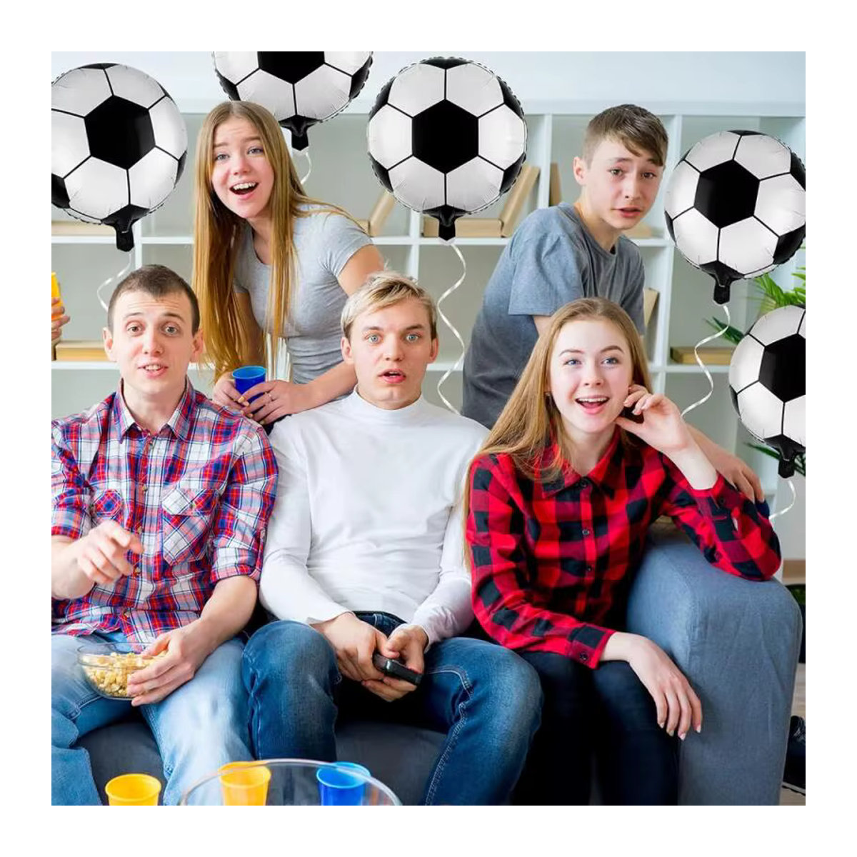 10 Stück Fußballballons von Hot Toys in Weiß, 45,72 cm Durchmesser, ideale Partydekoration für deinen Fußball-Geburtstag - Bild 4