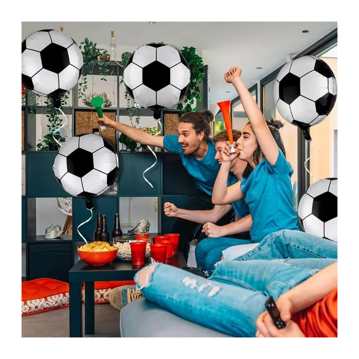 10 Stück Fußballballons von Hot Toys in Weiß, 45,72 cm Durchmesser, ideale Partydekoration für deinen Fußball-Geburtstag - Bild 5
