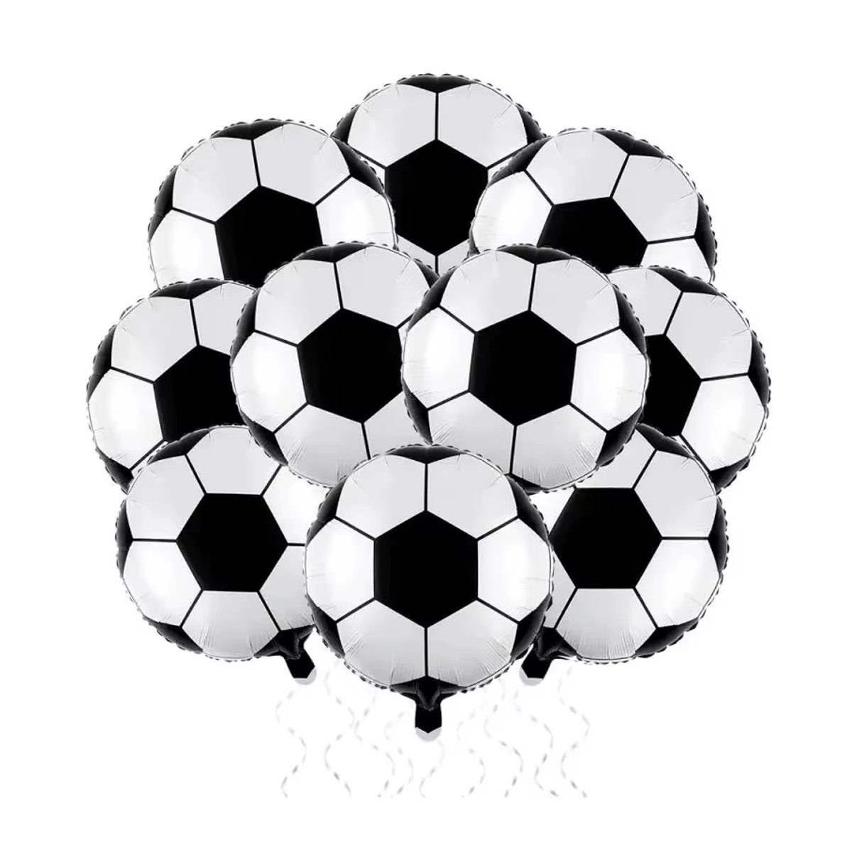 10 Stück Fußballballons von Hot Toys in Weiß, 45,72 cm Durchmesser, ideale Partydekoration für deinen Fußball-Geburtstag - Bild 6