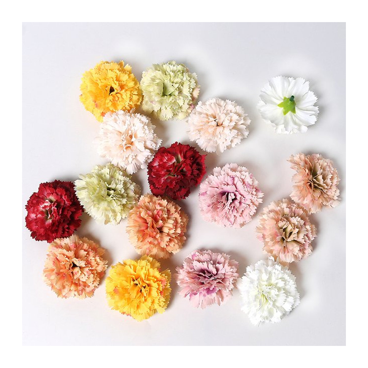 10 Stück künstliche Blumenköpfe von MENGHAO in Mehrfarbig für Hochzeitsdekoration und DIY-Bastelarbeiten aus Textil - Bild 1