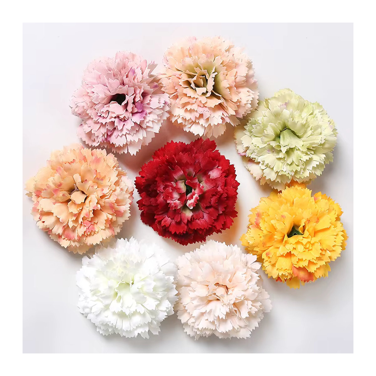 10 Stück künstliche Blumenköpfe von MENGHAO in Mehrfarbig für Hochzeitsdekoration und DIY-Bastelarbeiten aus Textil - Bild 2