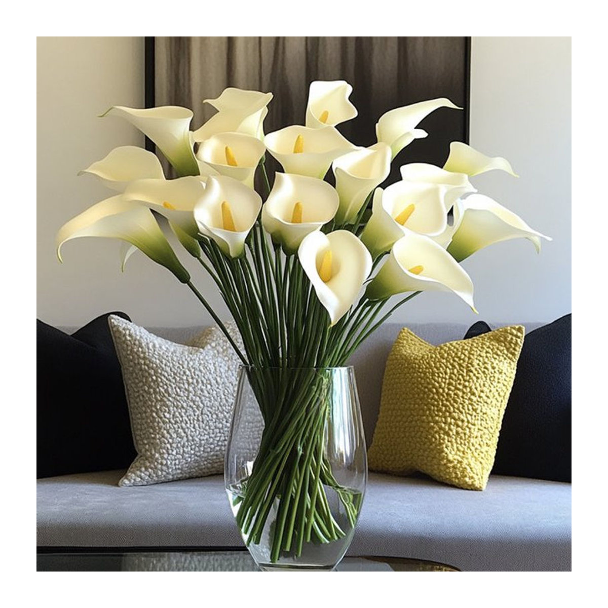 10 Stück künstliche Calla-Lilien von QIFU in Weiß für Hochzeit und Geburtstag als Dekoration - Bild 1