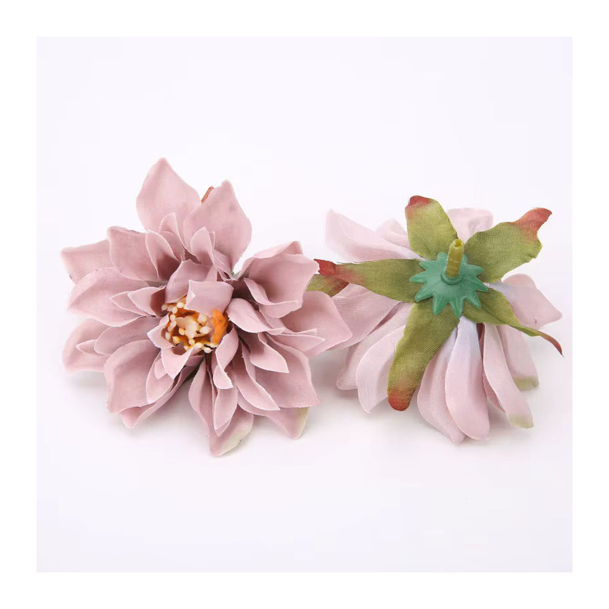 10 Stück künstliche Dahlien-Blumenköpfe von Uflower in Weiß und Mehrfarbig aus Textil für DIY Dekoration und Hochzeiten - Bild 5
