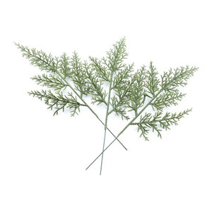10 Stück künstliche Kiefernnadeln und Zypressenblätter aus Kunststoff in Grün für Weihnachtsdeko, Hochzeiten und Garten-DIY