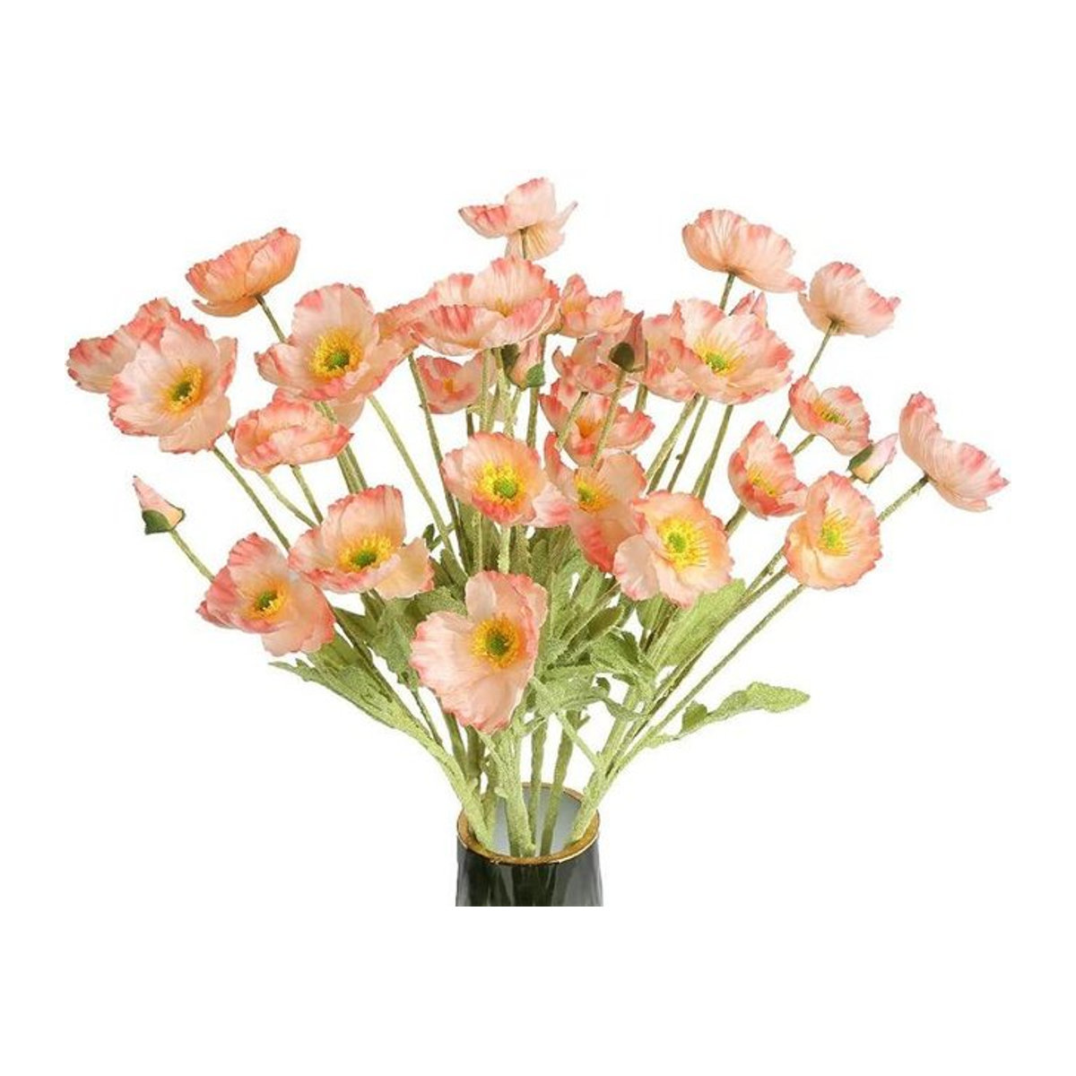 10 Stück künstliche Mohnblumen aus Seide in Rosa von pearclub für deine Heimdeko und Hochzeitsarrangements - Bild 1