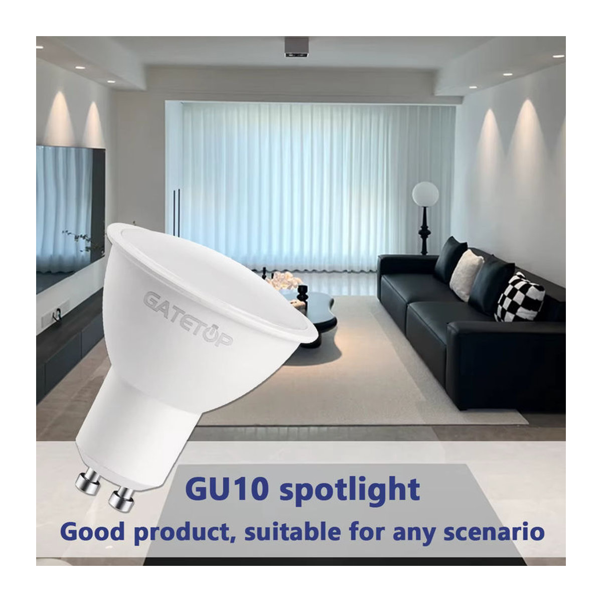 10 Stück LED Einbaustrahler 5 W dimmbar AC 220 V in Weiß mit 50 mm Durchmesser für Deckenbeleuchtung und Vitrinen - Bild 5