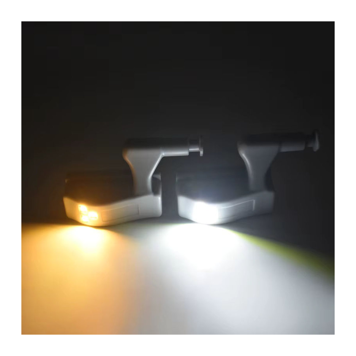 10 Stück LED-Schrankleuchten mit Bewegungsmelder und Innenscharnier für Möbel, Weiß - Bild 4