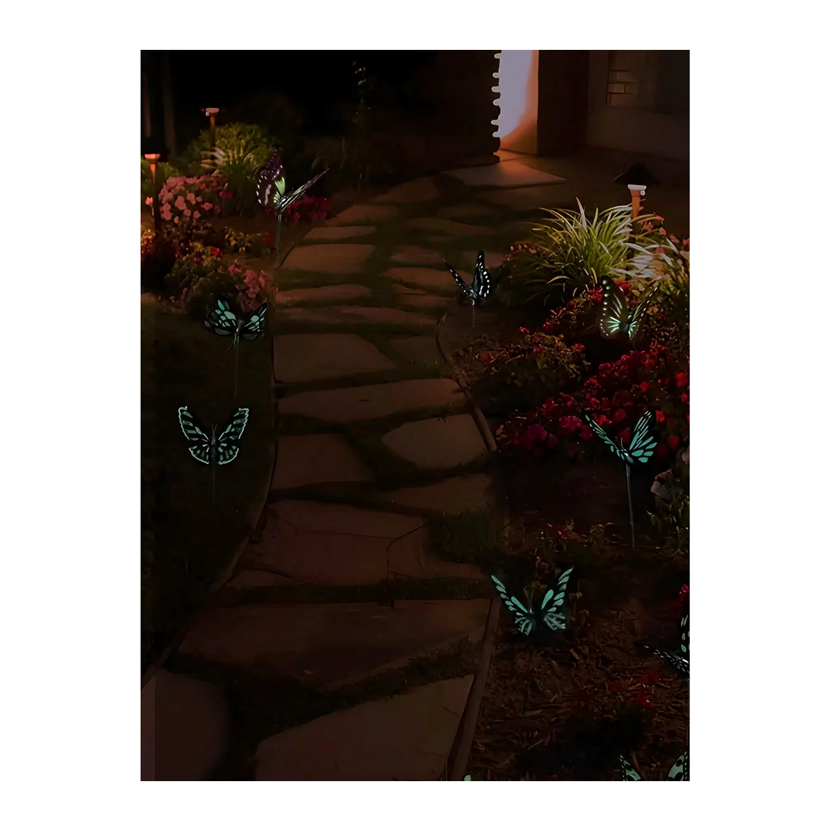 10 Stück leuchtende 3D-Schmetterlings-Gartenstecker in Bunt für deine moderne Heimdekoration - Bild 6