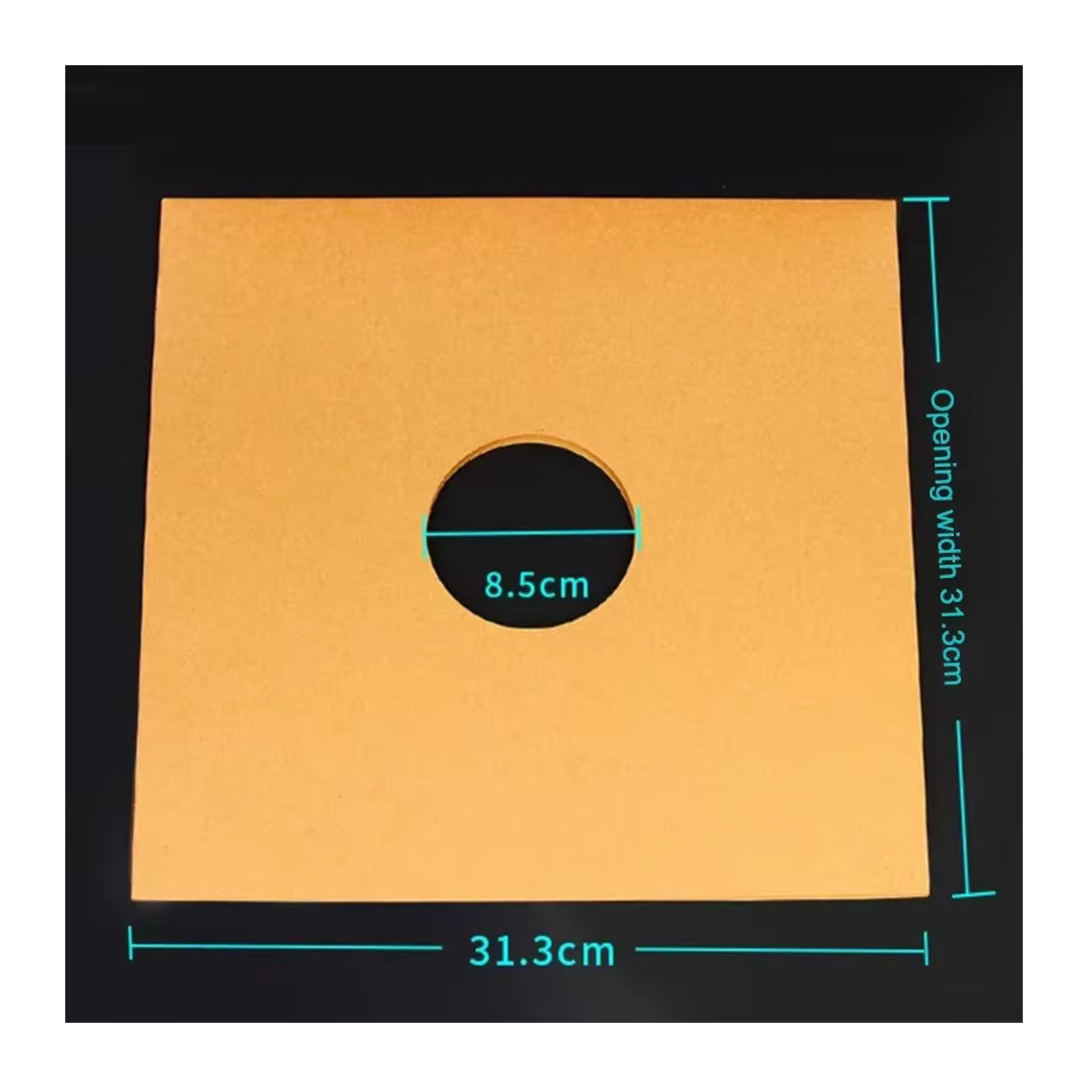 10 Stück luxuglow Vinyl-Schallplattenhüllen aus Kraftpapier in Weiß und Braun für 12 Zoll LPs - Bild 5