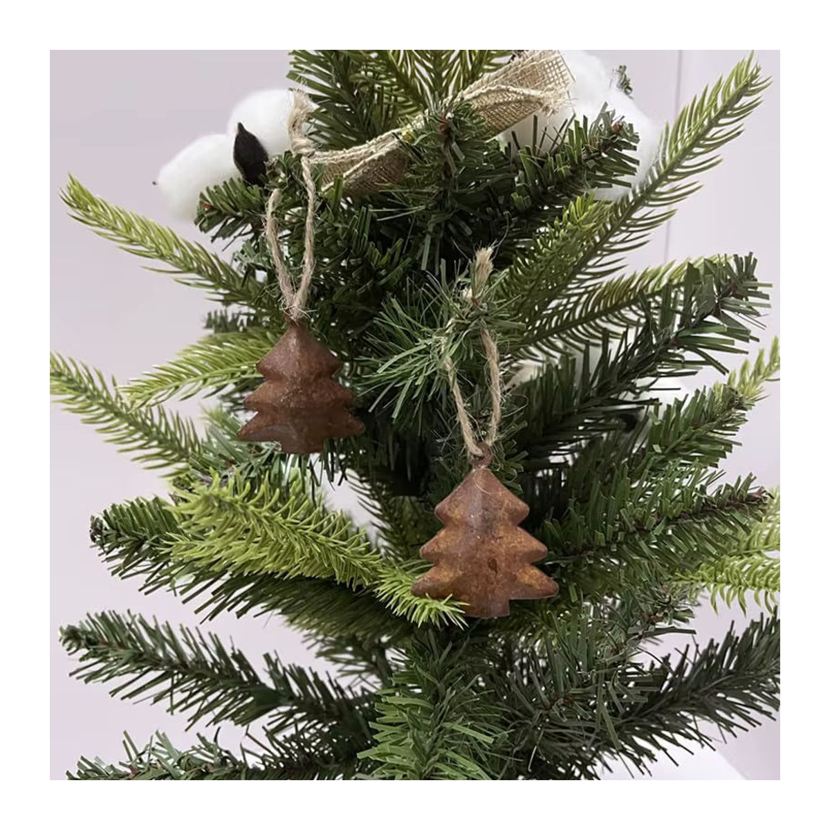 10 Stück Metall Glocken als Hängeornamente in Braun für Weihnachtsbaum und Landhaus-Dekoration - Bild 4