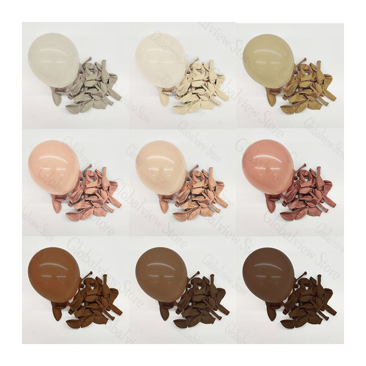 10 Stück MicroPlush Latexballons in Creme, Beige und Weiß für Boho Babyparty, Hochzeit oder Geburtstag - Bild 1