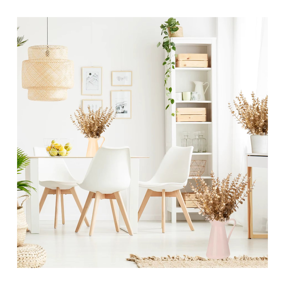 10 Stück MUFU künstliche Eukalyptusstiele in Gold, 38 cm Länge, ideale Dekoration für Hochzeit und Weihnachten - Bild 5
