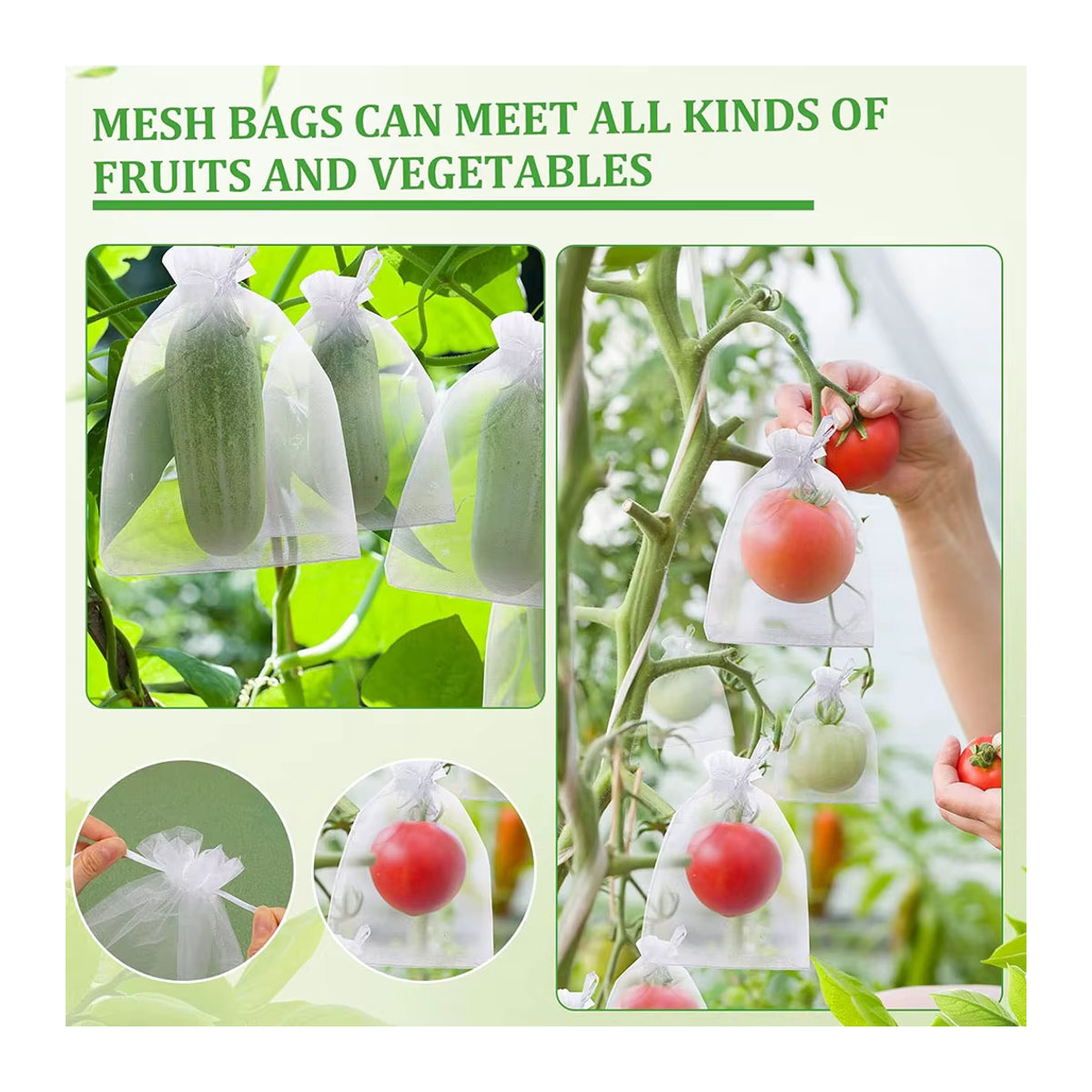 10 Stück Obstschutzbeutel in Weiß für Trauben und Erdbeeren zur Vogelabwehr im Garten - Bild 5