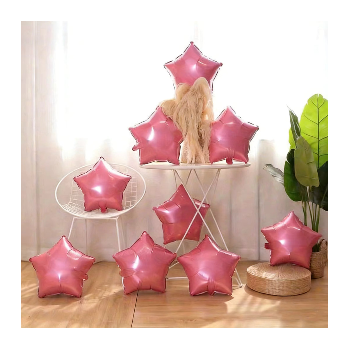 10 Stück OURFETE Stern-Folienballons in Lila und Mehrfarbig, 18 Zoll Metallische Mylar-Ballons in Sternform für deine Hochzeits- und Partydekoration - Bild 3