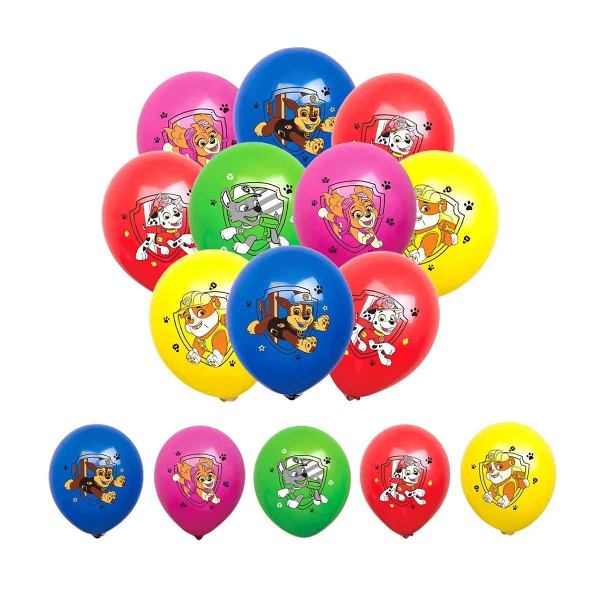 10 Stück Paw Patrol Latex Ballons für Kinder Geburtstagsdekoration mehrfarbig - Bild 4