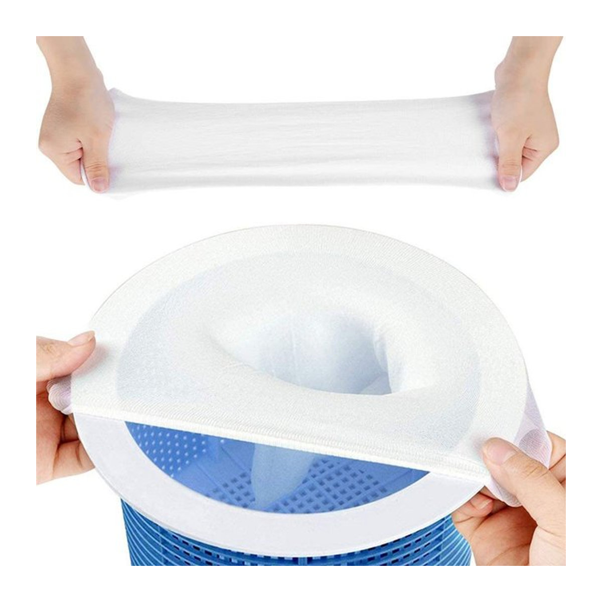 10 Stück Pool-Skimmer-Socken wiederverwendbare Feinmaschenfilter für effiziente Reinigung - Bild 1