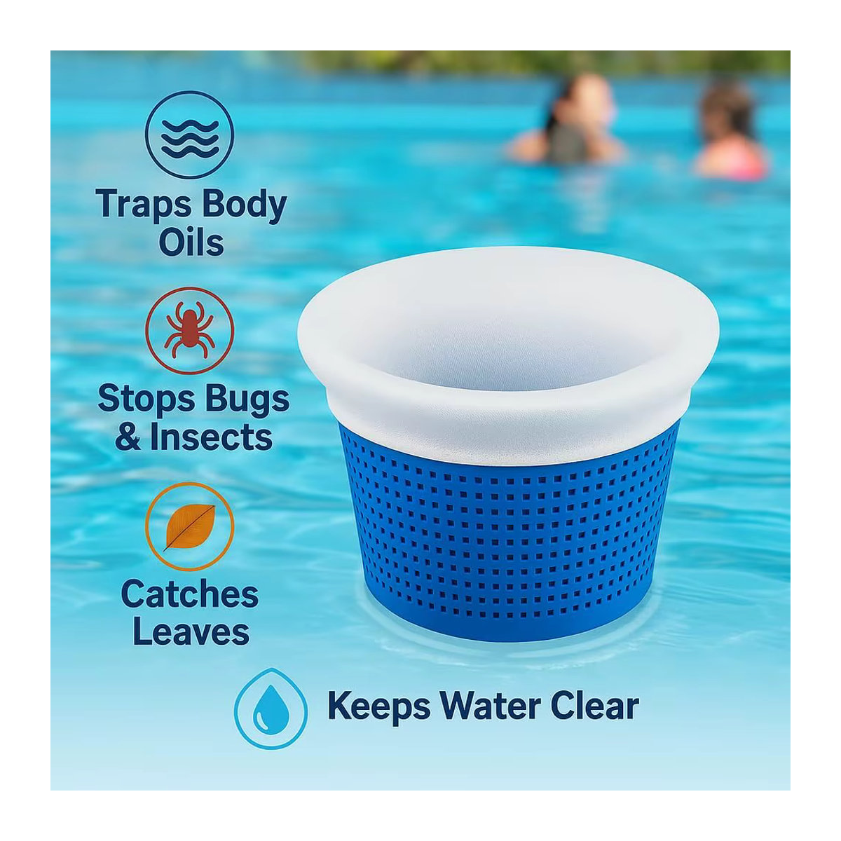 10 Stück Pool-Skimmer-Socken wiederverwendbare Feinmaschenfilter für effiziente Reinigung - Bild 2