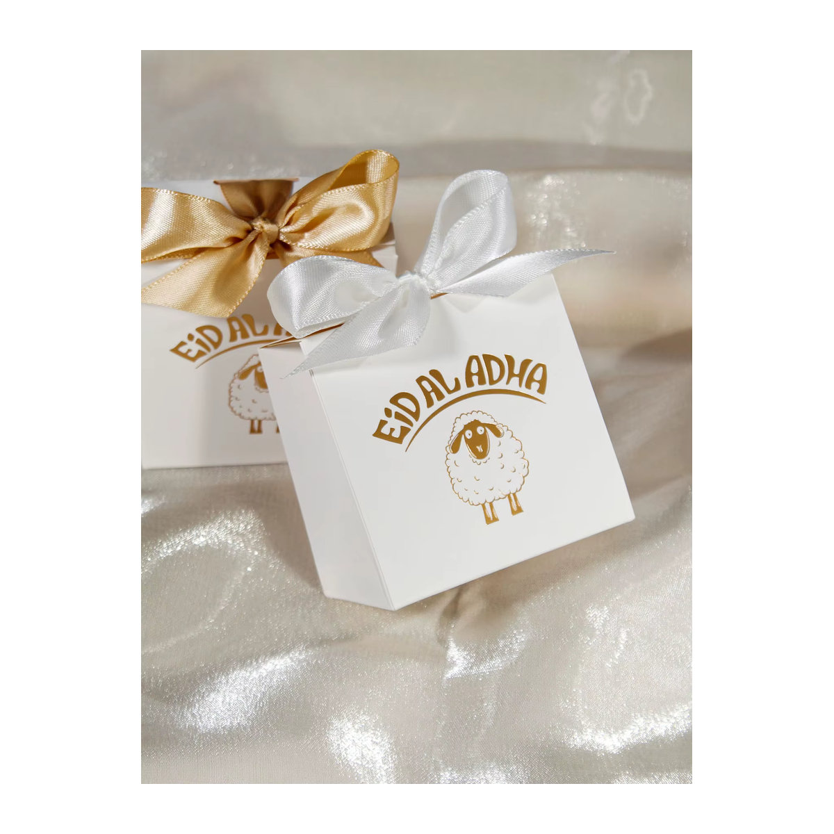 10 Stück RMTPT Eid al Adha Lamm-Geschenkboxen aus Papier, weiß, rechteckig und minimalistisch gestaltet - Bild 3