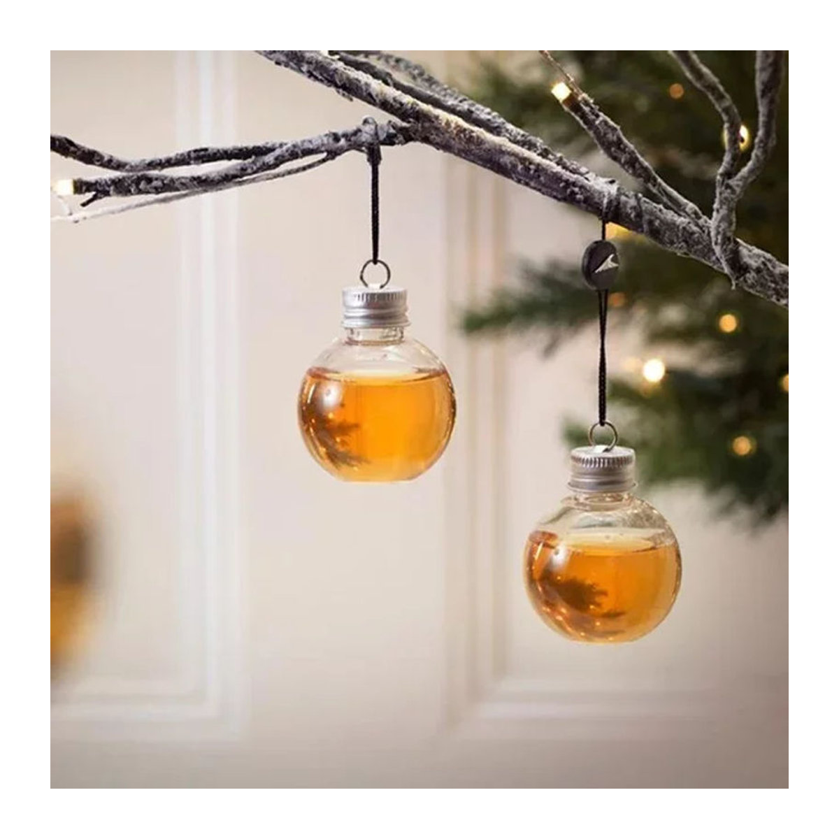 10 Stück transparente Weihnachtsbaum Ornamente in Glühbirnenform aus Kunststoff zum Befüllen - Bild 1