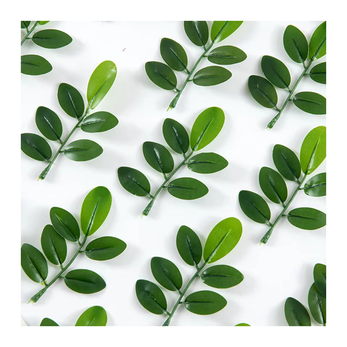10 Stück TTCY Künstliche Grüne Laub Pflanzen für DIY Dekoration, Hochzeit und Weihnachten - Bild 2