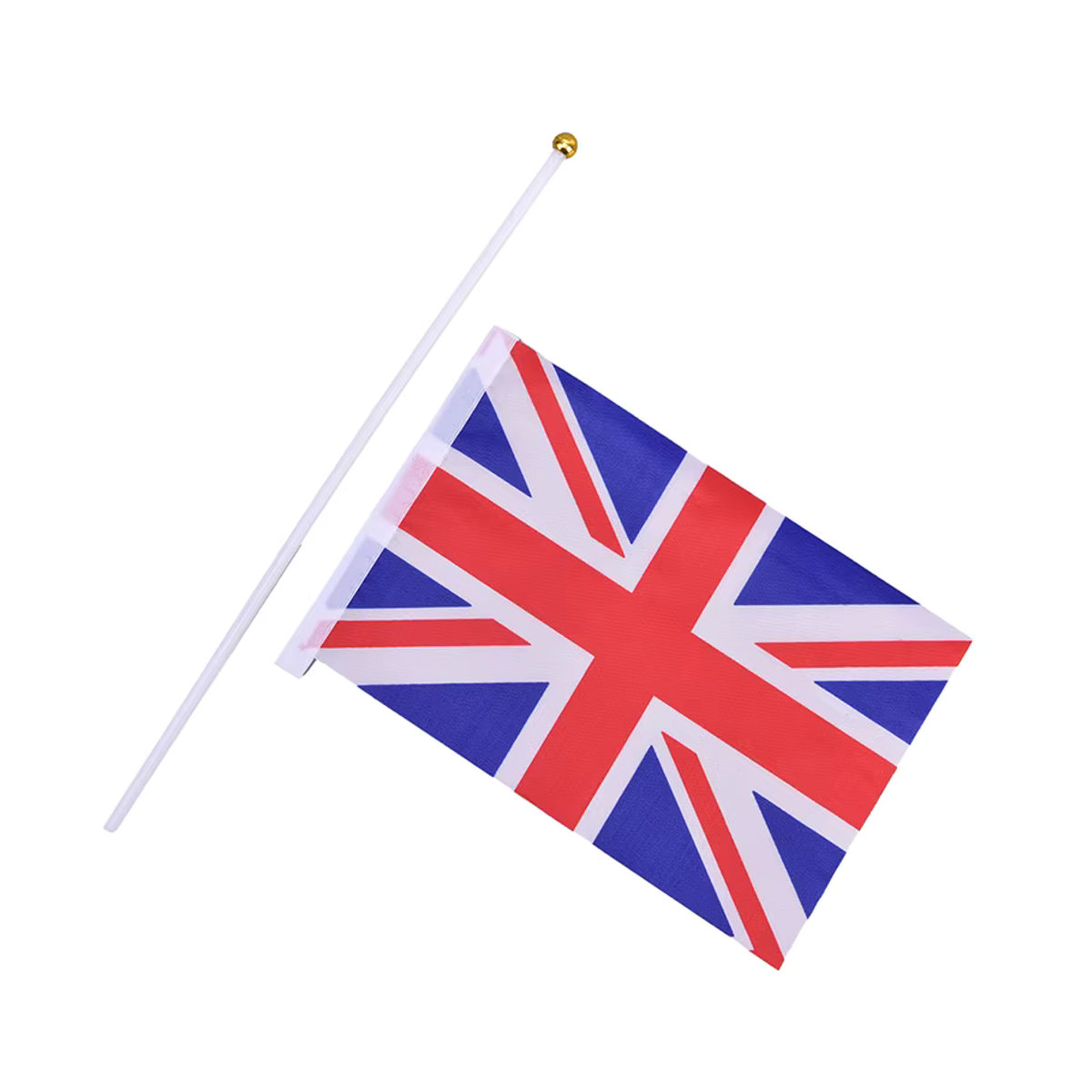 10 Stück Union Jack Flaggen Set mit Stange von WHPHous, mehrfarbige Großbritannien Flaggen für Partys und Feiern - Bild 3