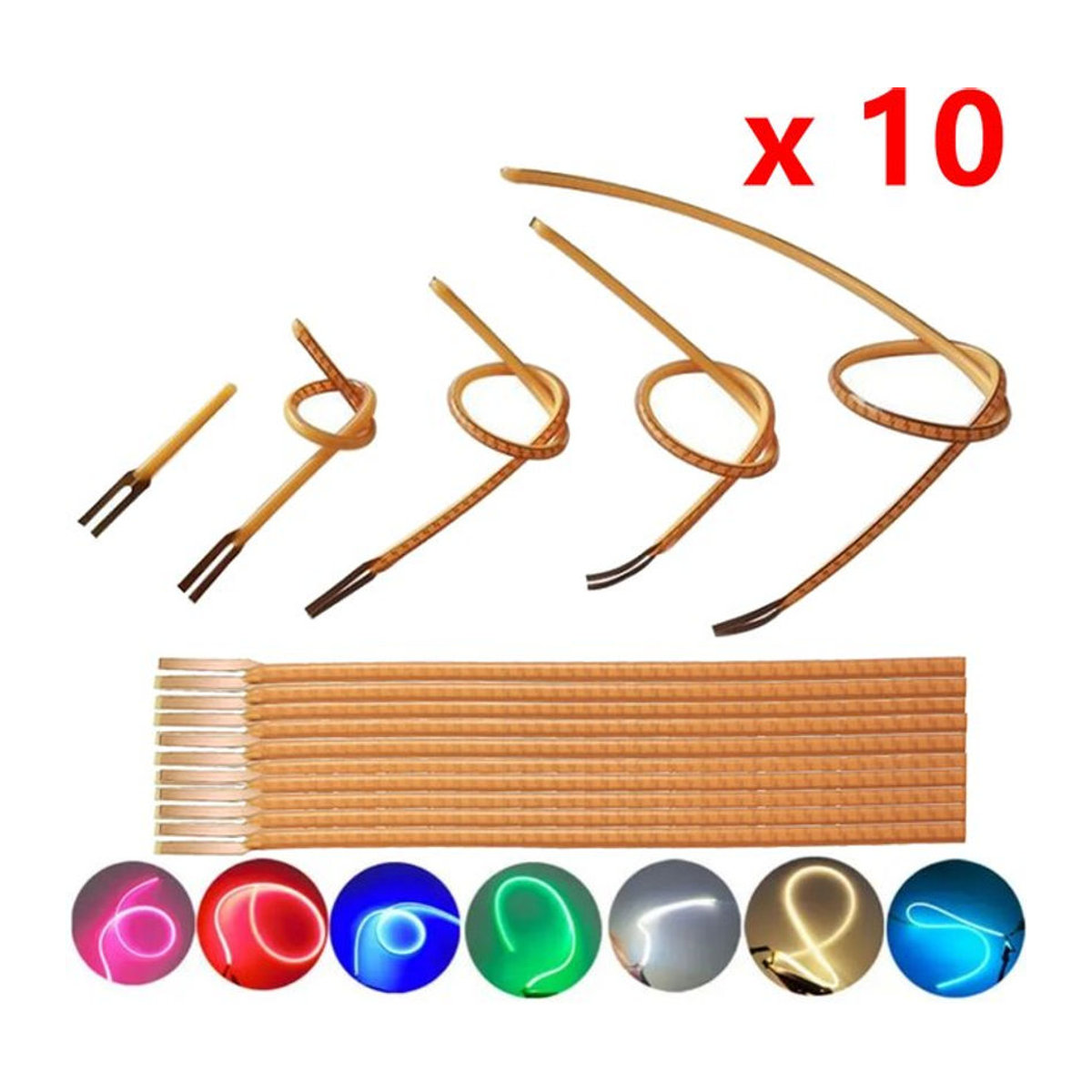 10 Stück XUNATA LED Filament COB 3V Retro Glühbirnen Teile für Edison Lampen in 8 Farben - Bild 1