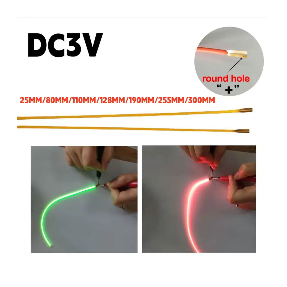 10 Stück XUNATA LED Filament COB 3V Retro Glühbirnen Teile für Edison Lampen in 8 Farben - Bild 2