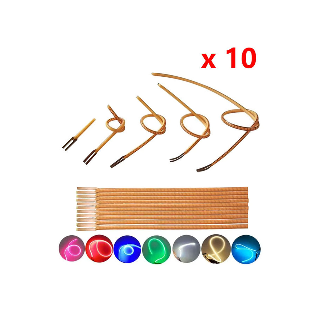 10 Stück XUNATA LED Filament COB 3V Retro Glühbirnen Teile für Edison Lampen in 8 Farben - Bild 5