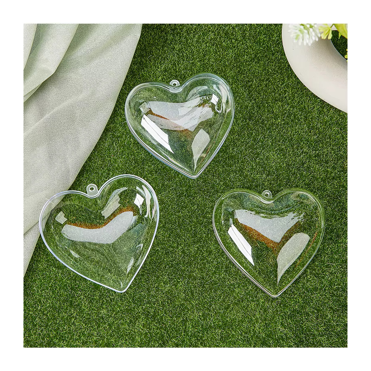 10 Stück ZQNYCY Herz-Süßigkeitsboxen aus transparentem Kunststoff für Hochzeit, Geburtstag und Dekoration - Bild 3