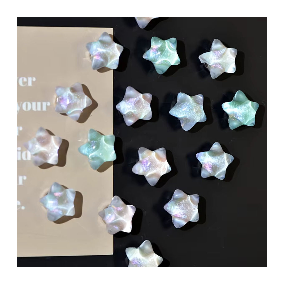 10-teiliges Sprudelstern-Kühlschrankmagnet-Set aus Kunstharz in Mehrfarbig für Kühlschrank und Whiteboard - Bild 2
