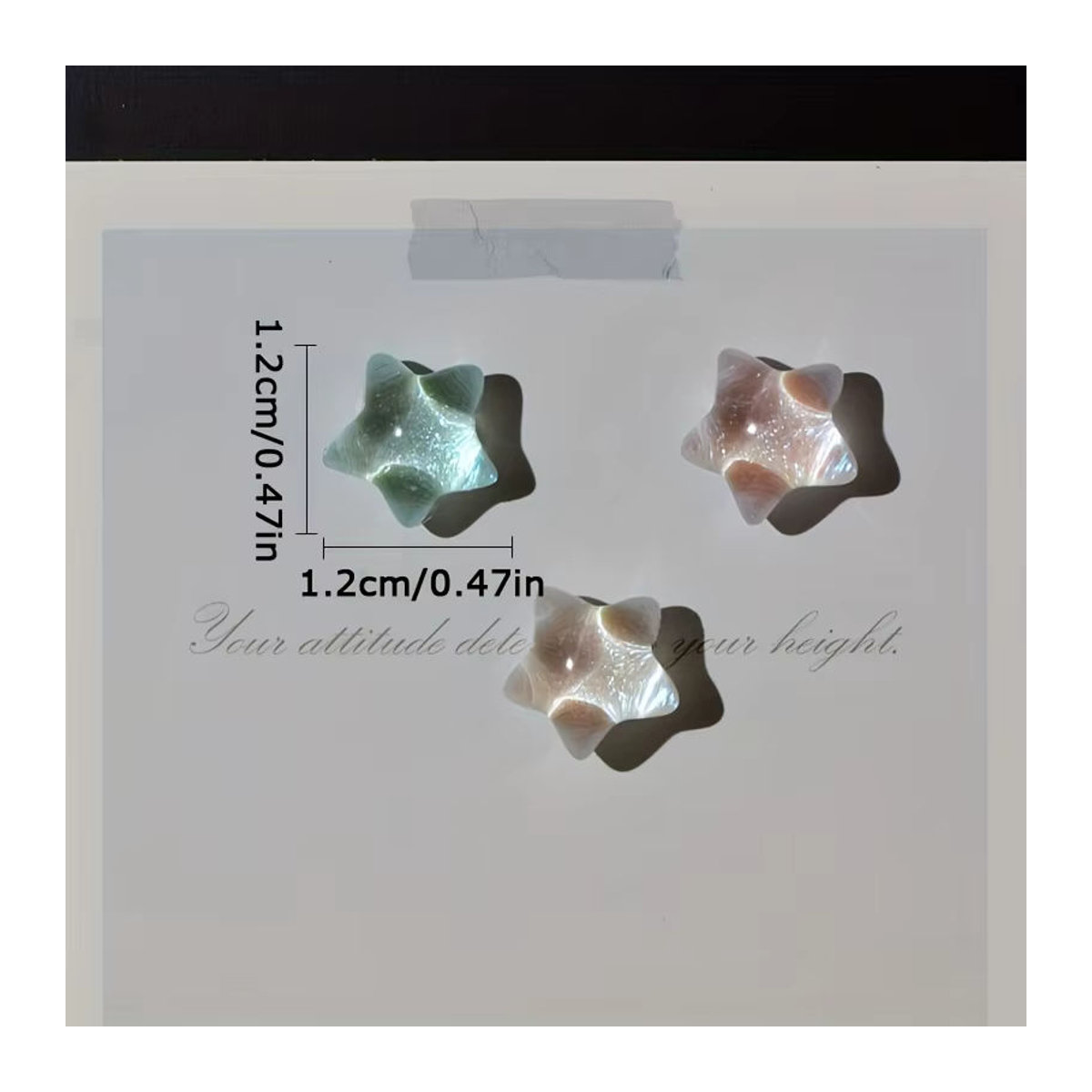 10-teiliges Sprudelstern-Kühlschrankmagnet-Set aus Kunstharz in Mehrfarbig für Kühlschrank und Whiteboard - Bild 4