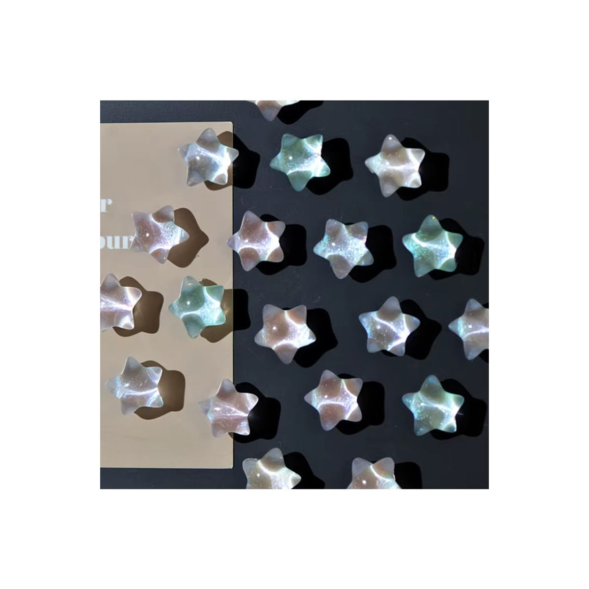 10-teiliges Sprudelstern-Kühlschrankmagnet-Set aus Kunstharz in Mehrfarbig für Kühlschrank und Whiteboard - Bild 6