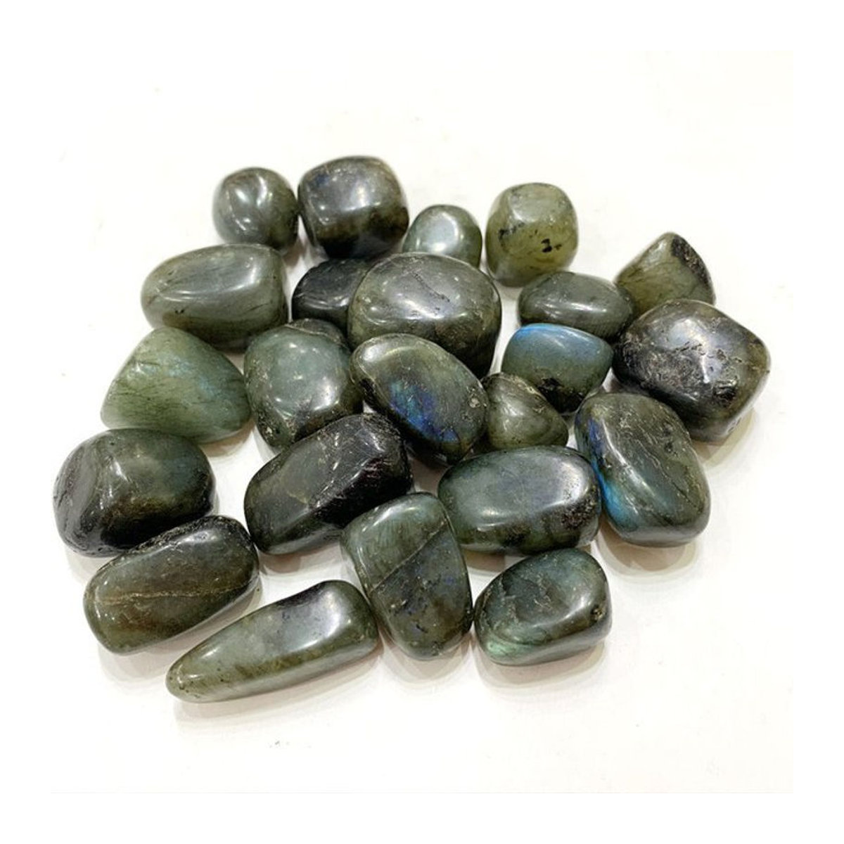 100 g natürlicher Labradorit Stein von STONE BROTHERS in mehrfarbig für Aquarium-Dekoration und Mineralproben - Bild 1